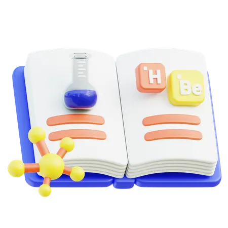 Libro de quimica  3D Icon