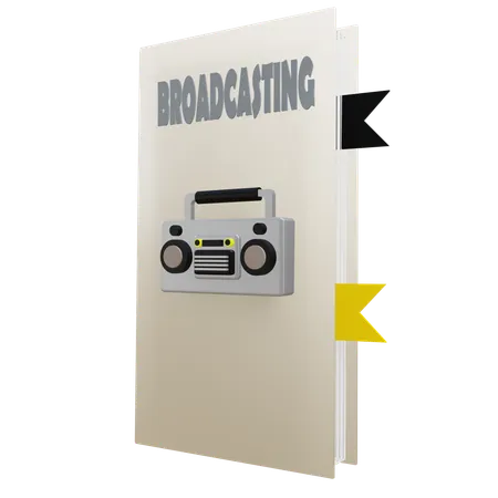 Libro de radiodifusión  3D Icon