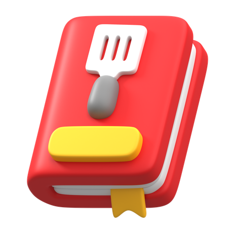 Libro de recetas de comida  3D Icon