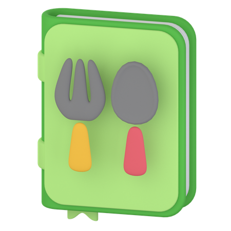 Libro de recetas de comida  3D Icon