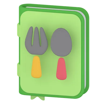 Libro de recetas de comida  3D Icon