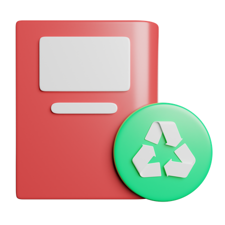 Libro de reciclaje  3D Icon