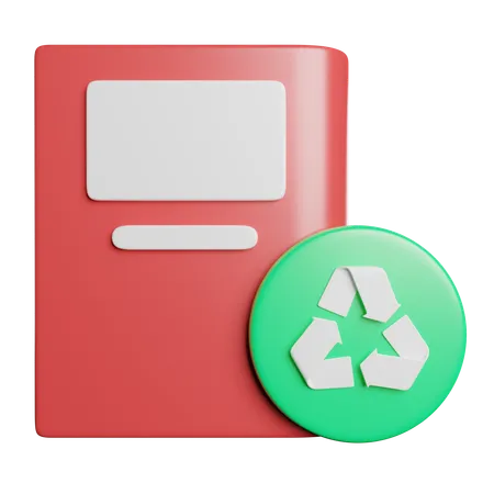 Libro de reciclaje  3D Icon