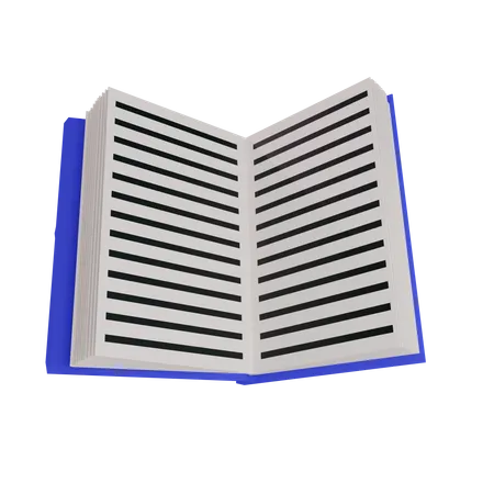 Libro de texto abierto  3D Icon