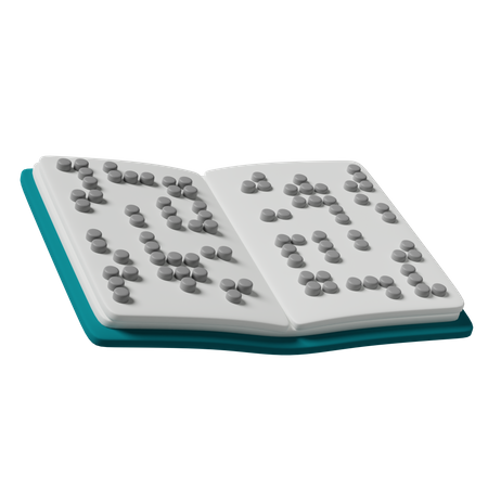 Libro de texto braille  3D Icon