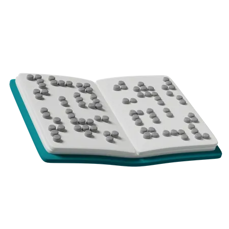 Libro de texto braille  3D Icon