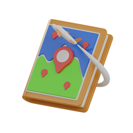 Libro de viajes  3D Icon