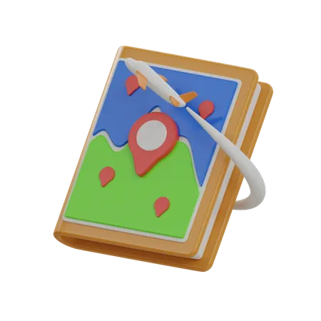 Libro de viajes  3D Icon