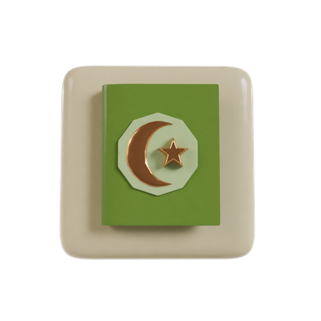 Libro del Corán  3D Illustration