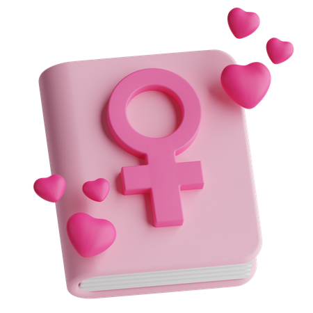 Libro del día de la mujer  3D Icon