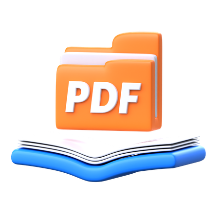 Libro electrónico PDF  3D Icon