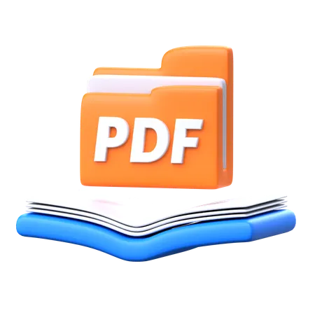 Libro electrónico PDF  3D Icon