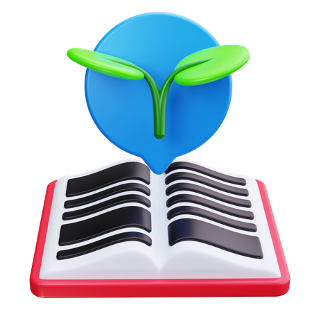 Libro ecológico  3D Icon