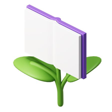 Libro ecológico  3D Illustration
