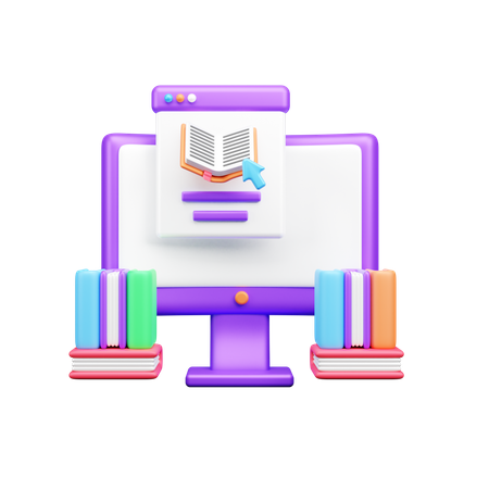 Libro en línea  3D Icon