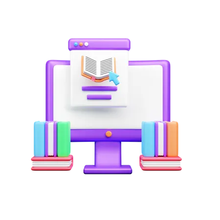 Libro en línea  3D Icon