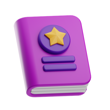 Libro estrella  3D Icon