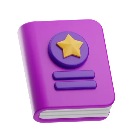 Libro estrella  3D Icon