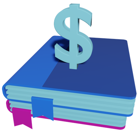 Libro financiero  3D Illustration