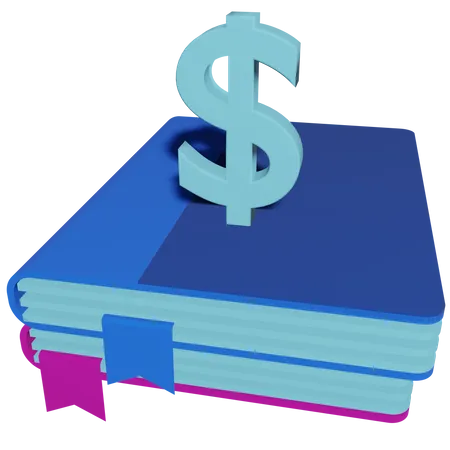 Libro financiero  3D Illustration