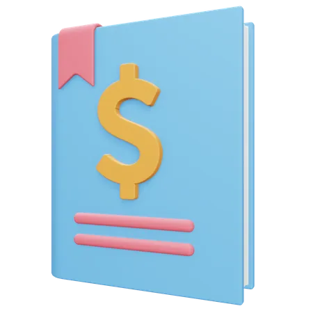 Libro financiero  3D Illustration