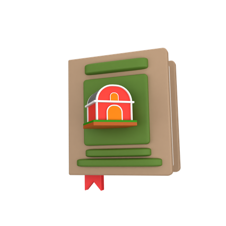 Granja de libros  3D Icon