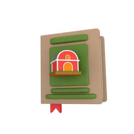 Granja de libros  3D Icon