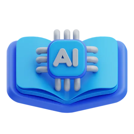 Libro de inteligencia artificial  3D Icon