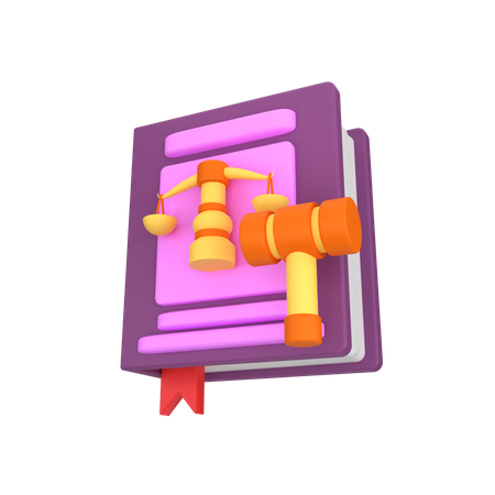 Libro de justicia  3D Icon