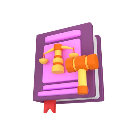 Libro de justicia  3D Icon