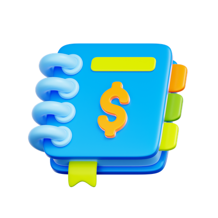 Libro de finanzas personales  3D Icon