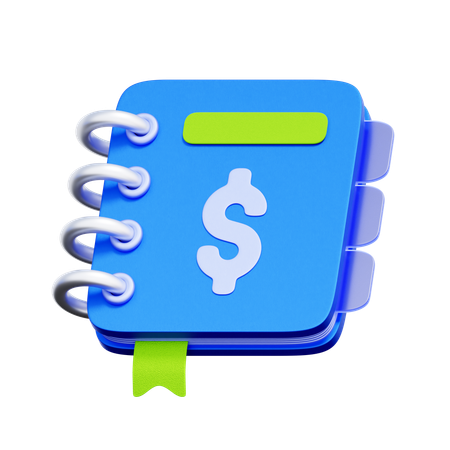 Libro de finanzas personales  3D Icon