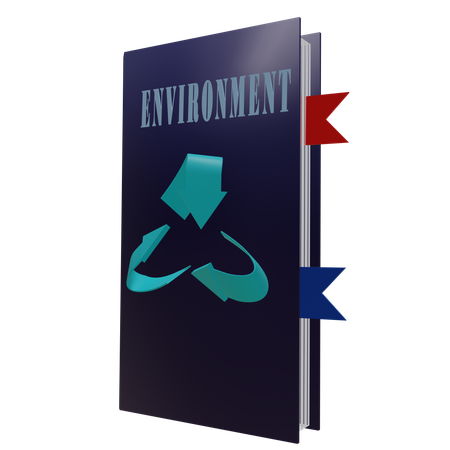 Libro del medio ambiente  3D Icon