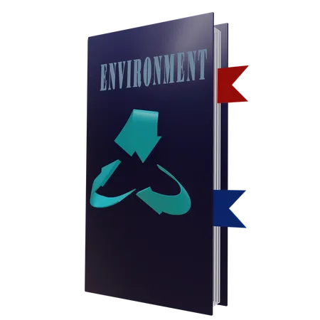 Libro del medio ambiente  3D Icon