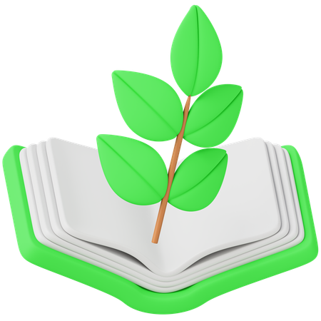 Libro de naturaleza  3D Icon