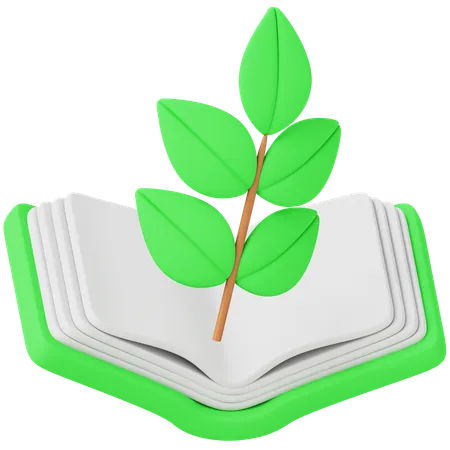 Libro de naturaleza  3D Icon