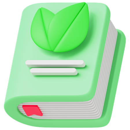 Libro de naturaleza  3D Icon