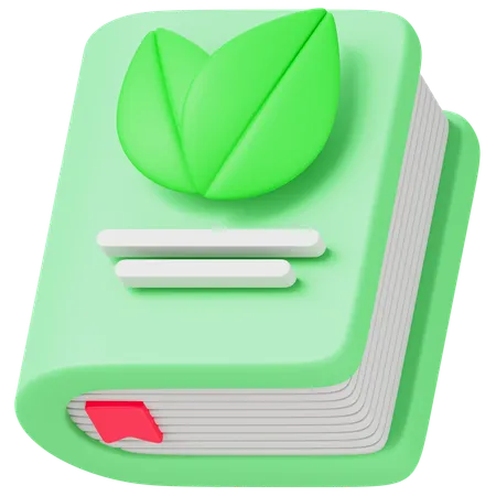 Libro de naturaleza  3D Icon