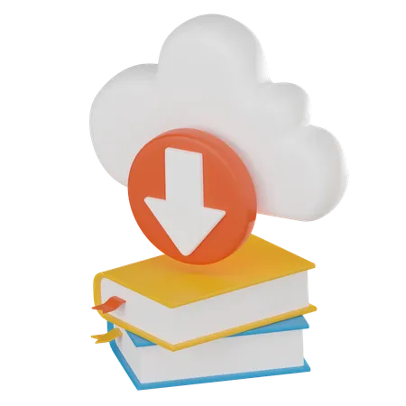 Libro de la nube  3D Icon