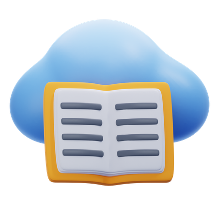 Libro de la nube  3D Icon