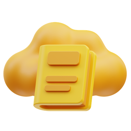 Libro de la nube  3D Icon