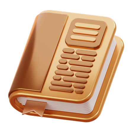 Libro de oro  3D Icon