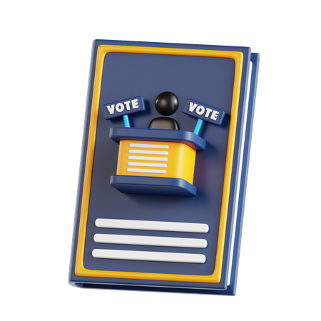 Libro politico  3D Icon