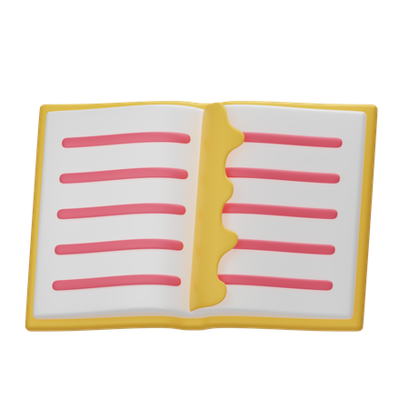 Libro rasgado  3D Icon