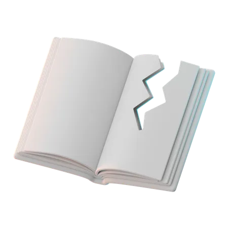 Libro roto  3D Icon