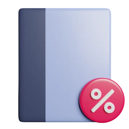 Libro scontato  3D Icon