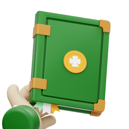 Libro de trébol  3D Icon