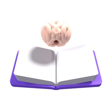 Libro y cerebro  3D Icon