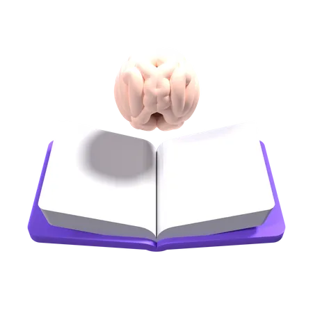 Libro y cerebro  3D Icon