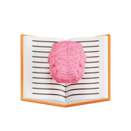 Libro y cerebro  3D Icon